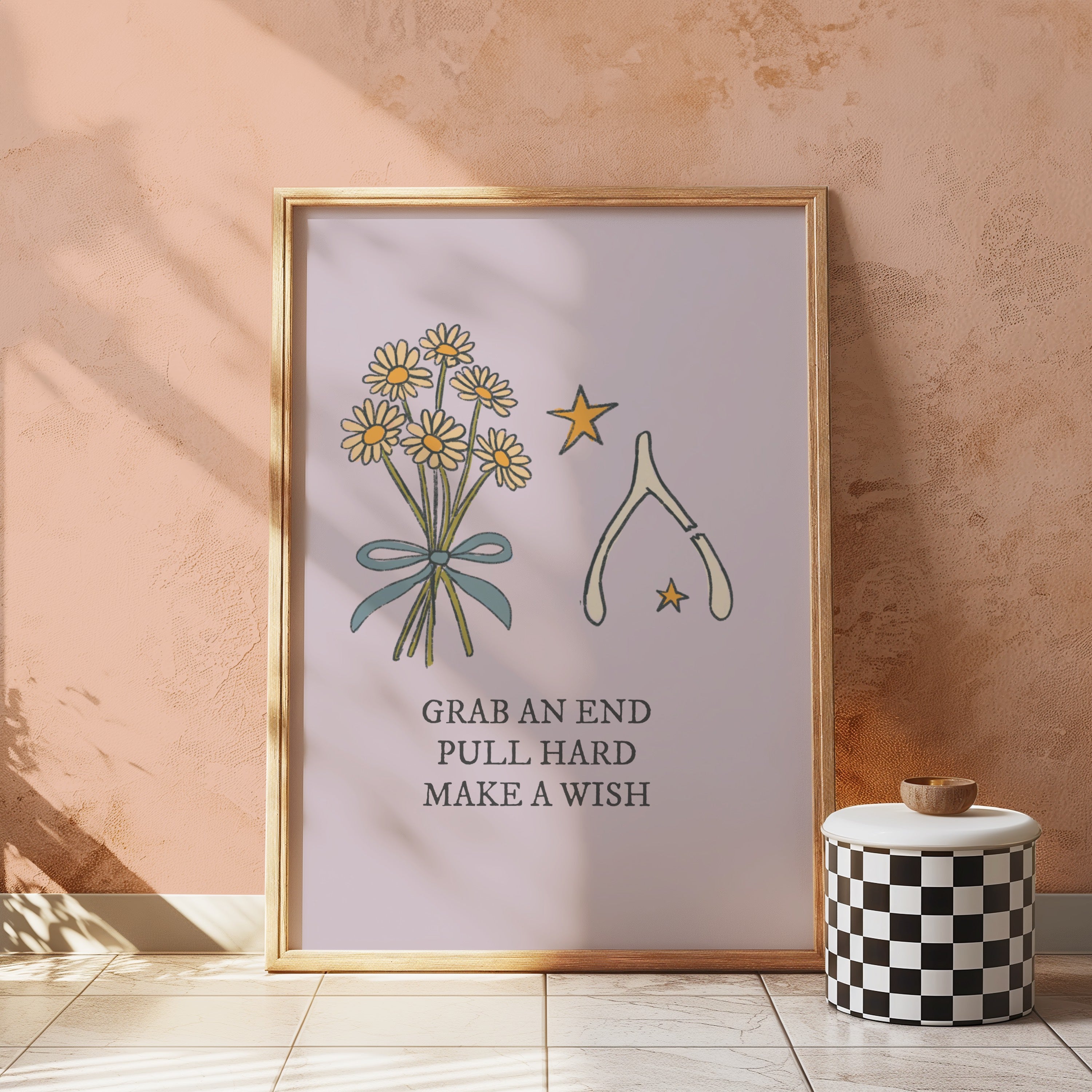 Grab an End, Pull Hard, Make a Wish Print
