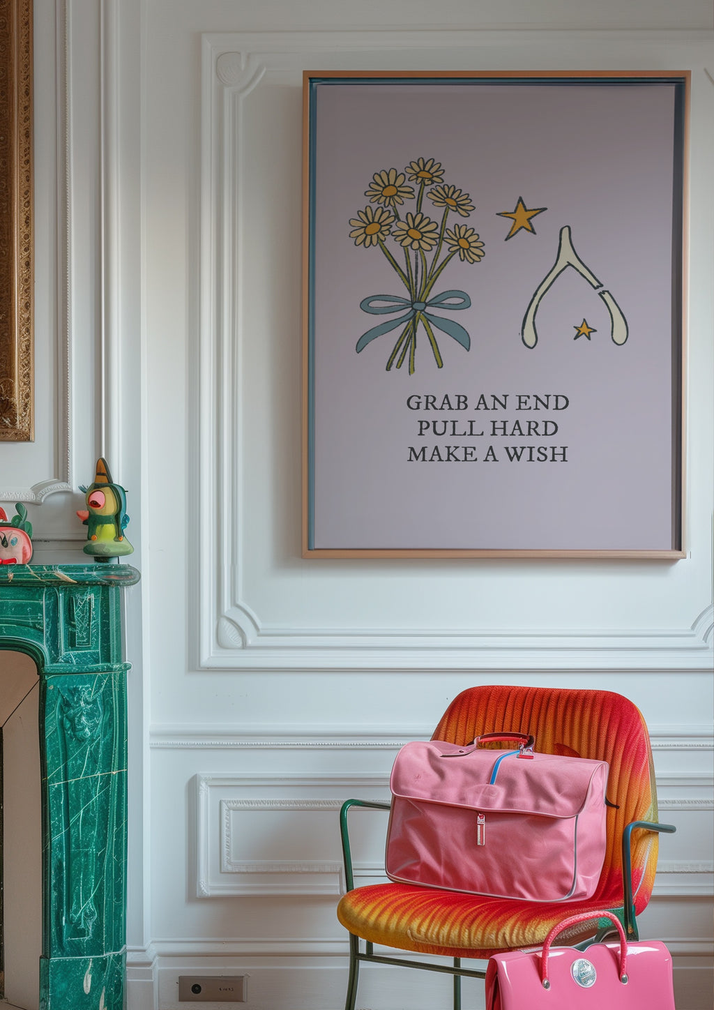 Grab an End, Pull Hard, Make a Wish Print