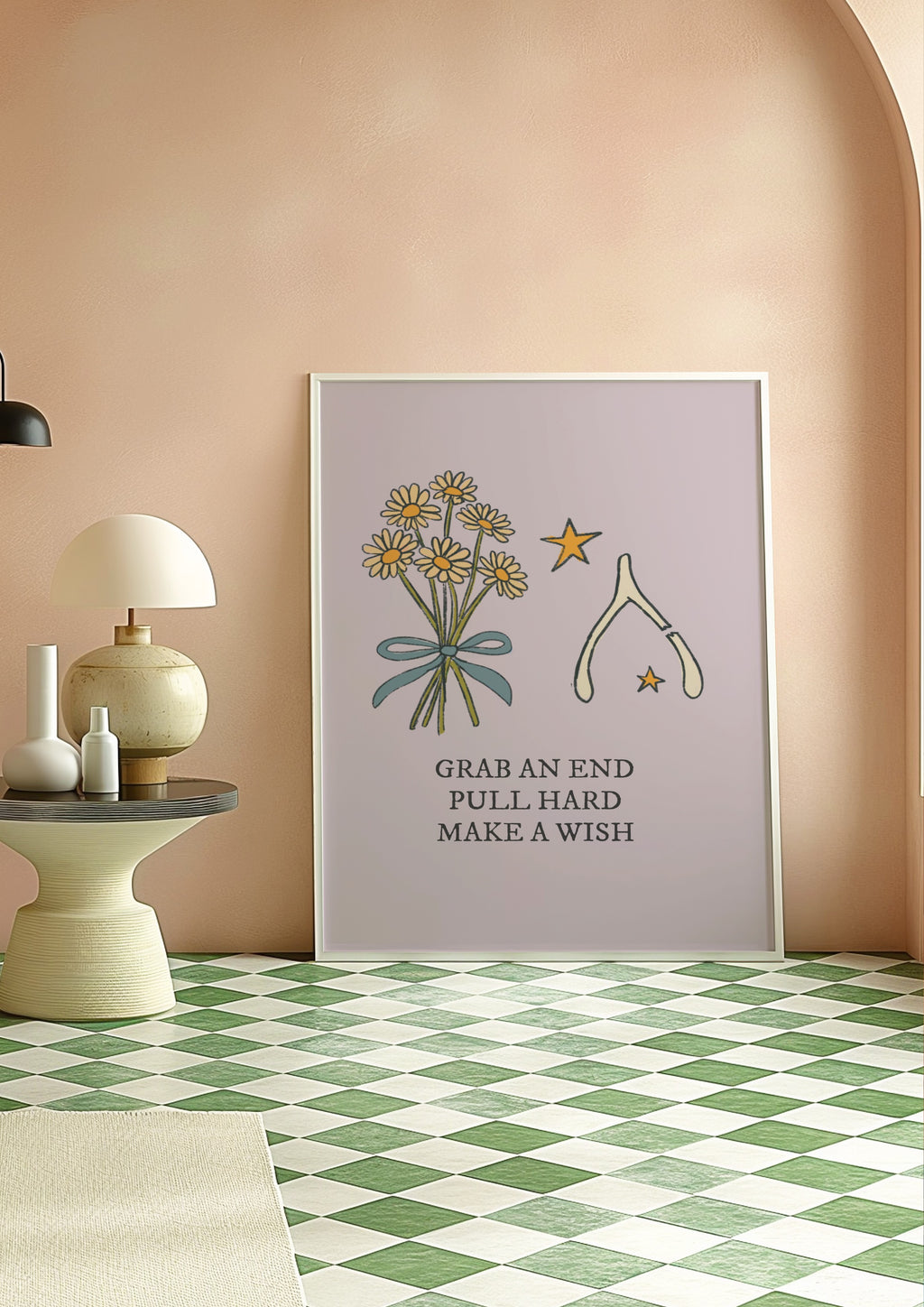 Grab an End, Pull Hard, Make a Wish Print